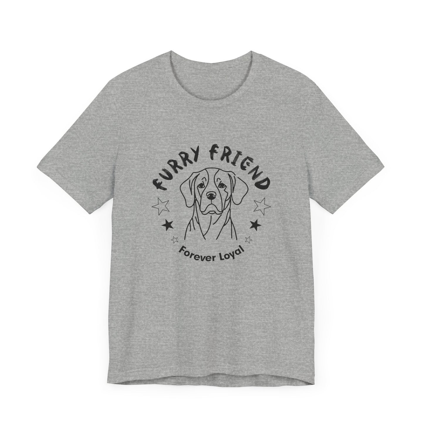 Furry Friend Dog Tee, Dog Lover Graphic Shirt, Animal Sketch Illustration Top, Cute Pooch Outline Tshirt, Pet Owner Gift, Canine