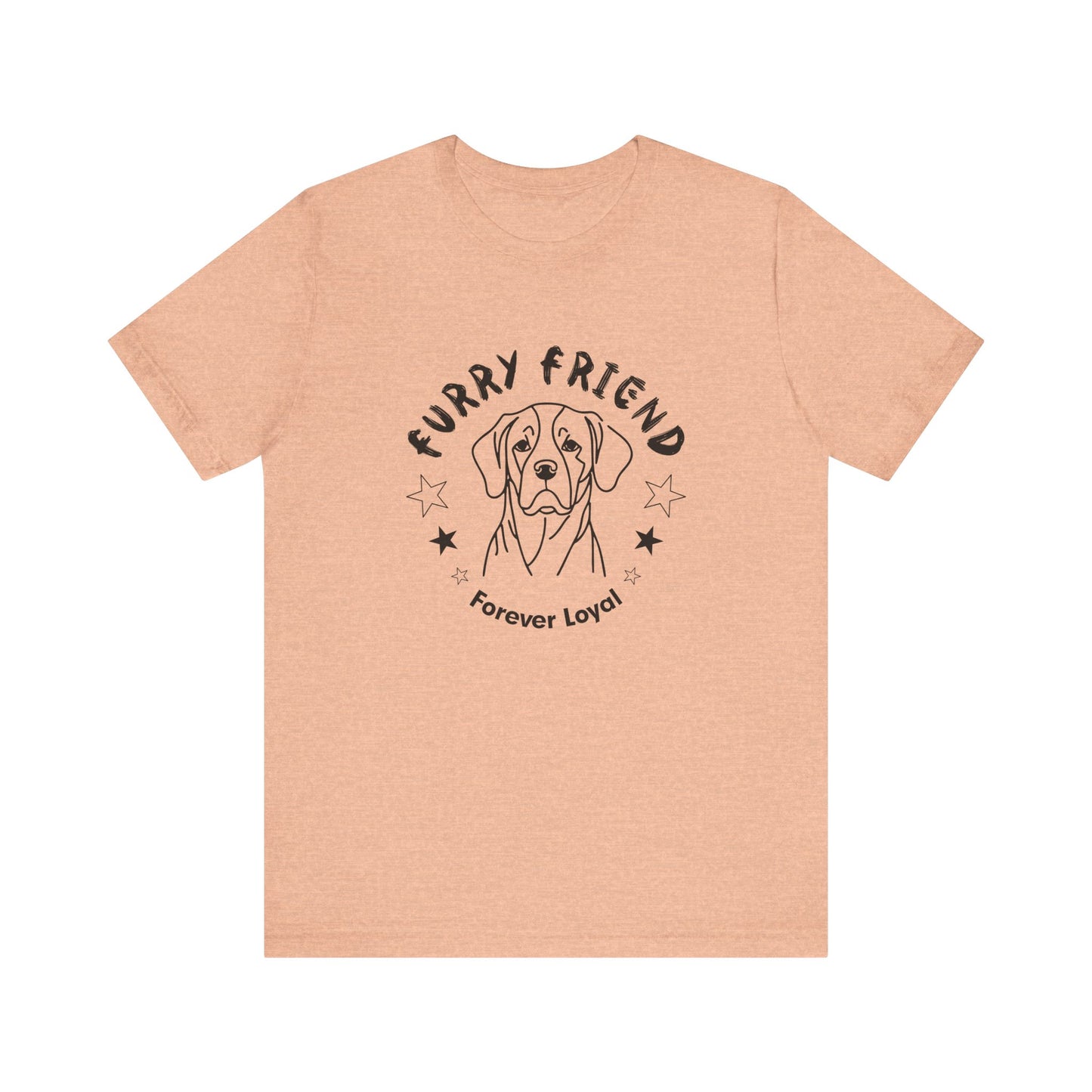 Furry Friend Dog Tee, Dog Lover Graphic Shirt, Animal Sketch Illustration Top, Cute Pooch Outline Tshirt, Pet Owner Gift, Canine