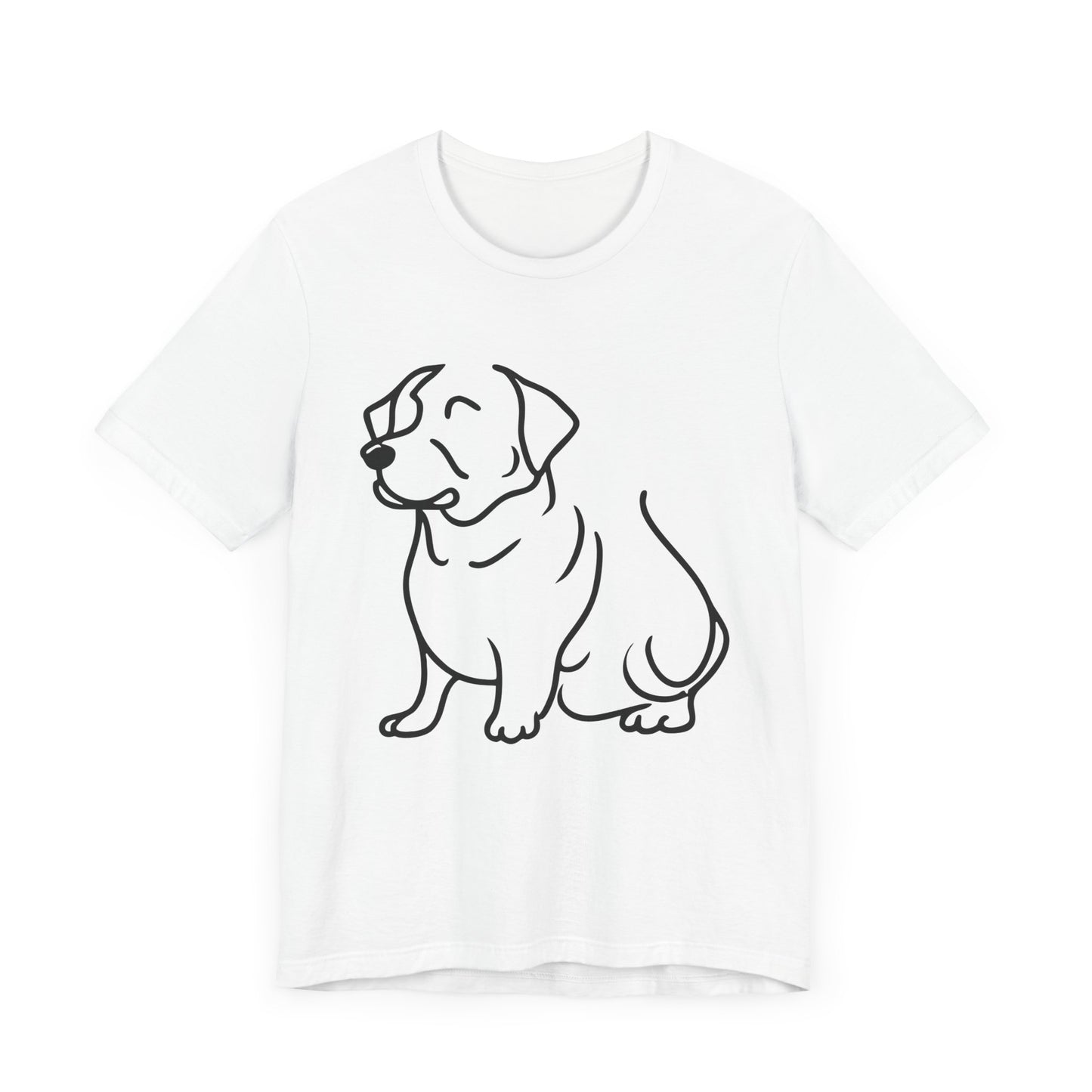 Puppy Line Drawing Tee, Dog Lover Graphic Shirt, Animal Sketch Illustration Top, Cute Pooch Outline Tshirt, Pet Owner Gift, Canine