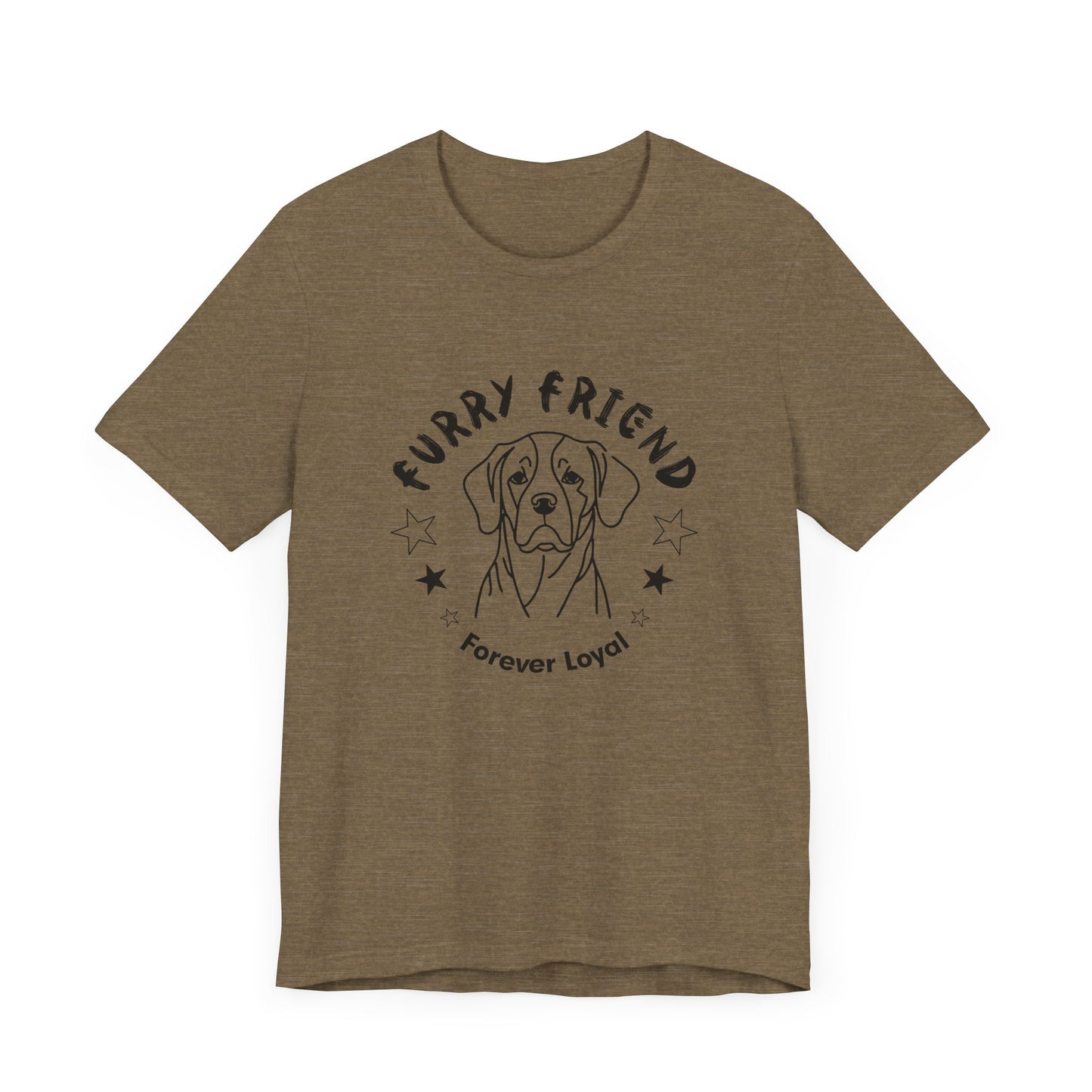 Furry Friend Dog Tee, Dog Lover Graphic Shirt, Animal Sketch Illustration Top, Cute Pooch Outline Tshirt, Pet Owner Gift, Canine