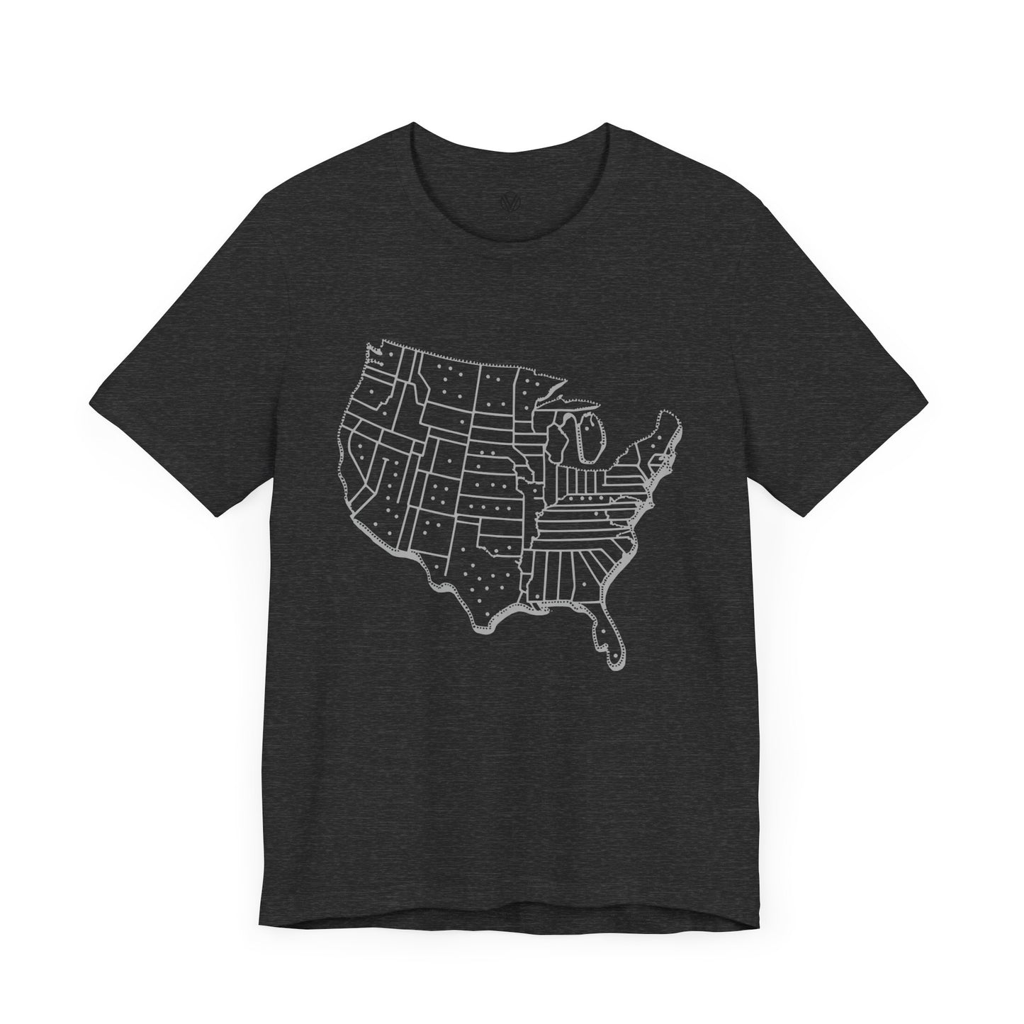 USA Map Tshirt, United States Tee, America Graphic Shirt, Patriotic Top, Fourth of July Gift