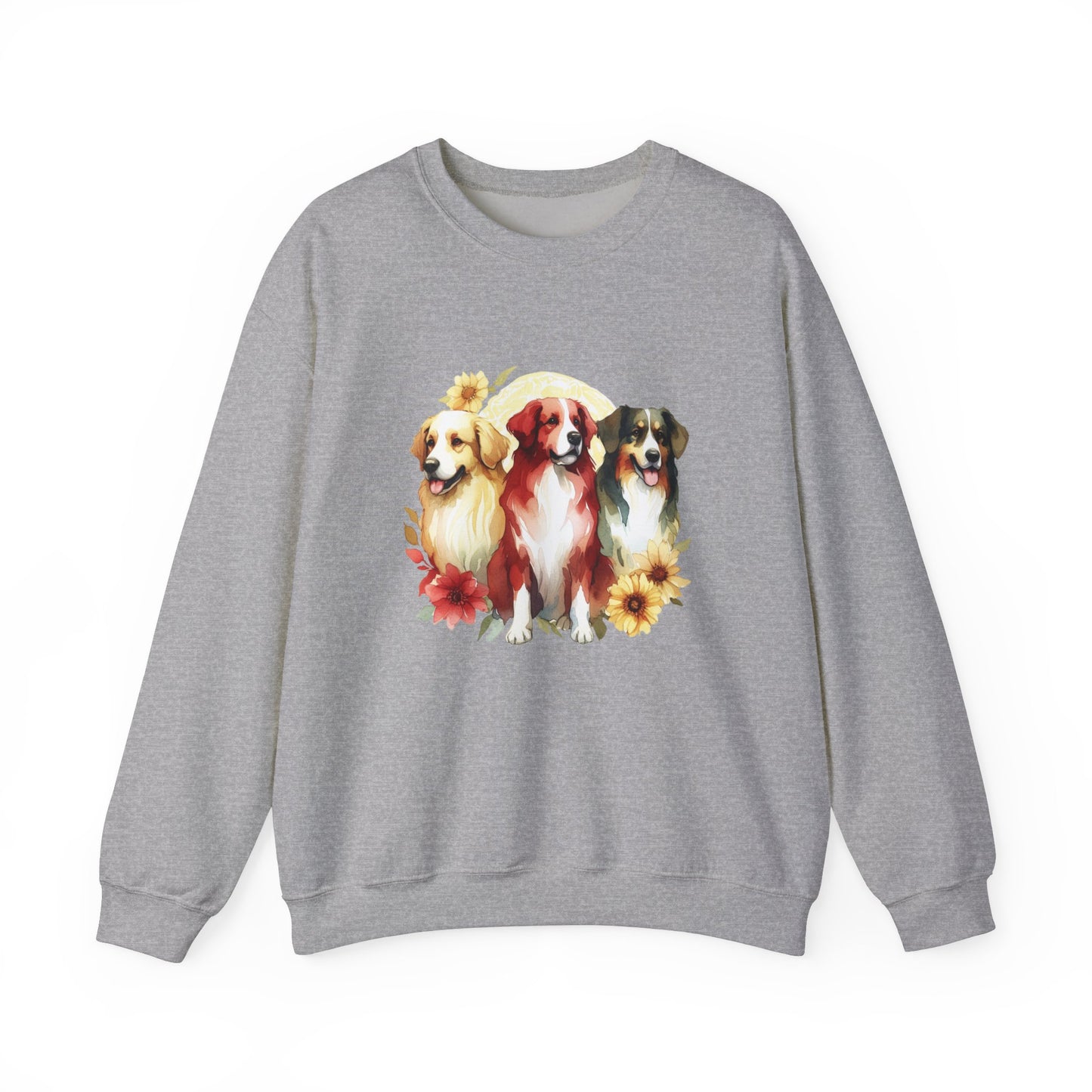 Custom Three Dogs Sweatshirt, Custom Pet Sweatshirt, Custom Dog Shirt, Dog Remembrance Gift, Dog Lover Animal Sweatshirt