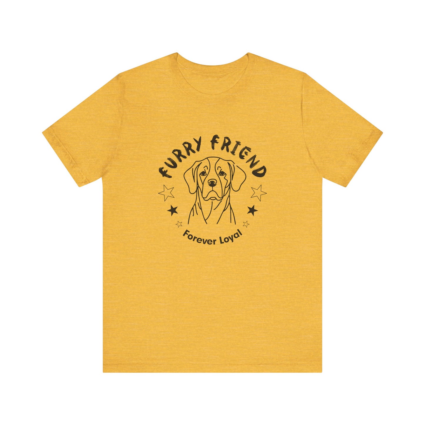 Furry Friend Dog Tee, Dog Lover Graphic Shirt, Animal Sketch Illustration Top, Cute Pooch Outline Tshirt, Pet Owner Gift, Canine