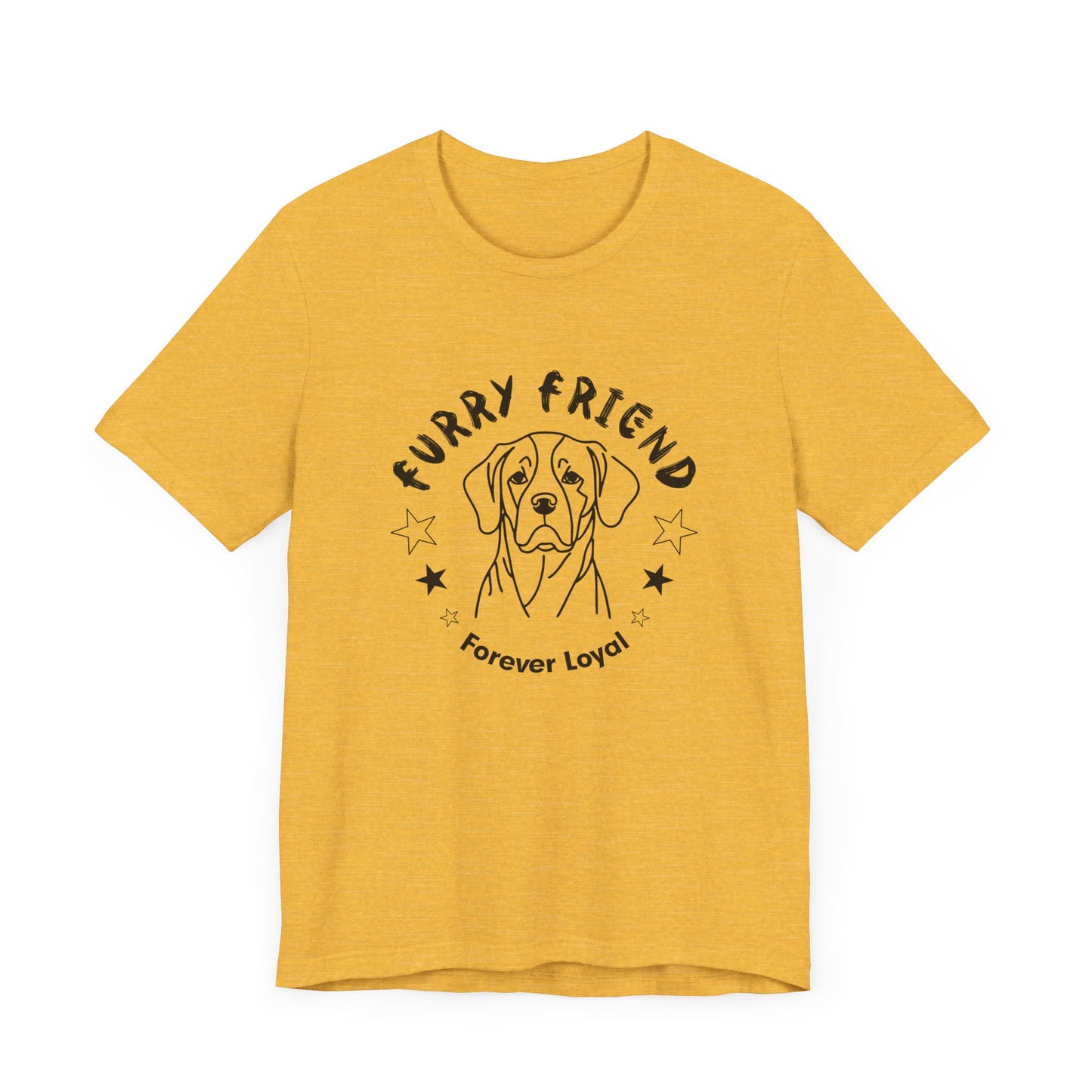 Furry Friend Dog Tee, Dog Lover Graphic Shirt, Animal Sketch Illustration Top, Cute Pooch Outline Tshirt, Pet Owner Gift, Canine