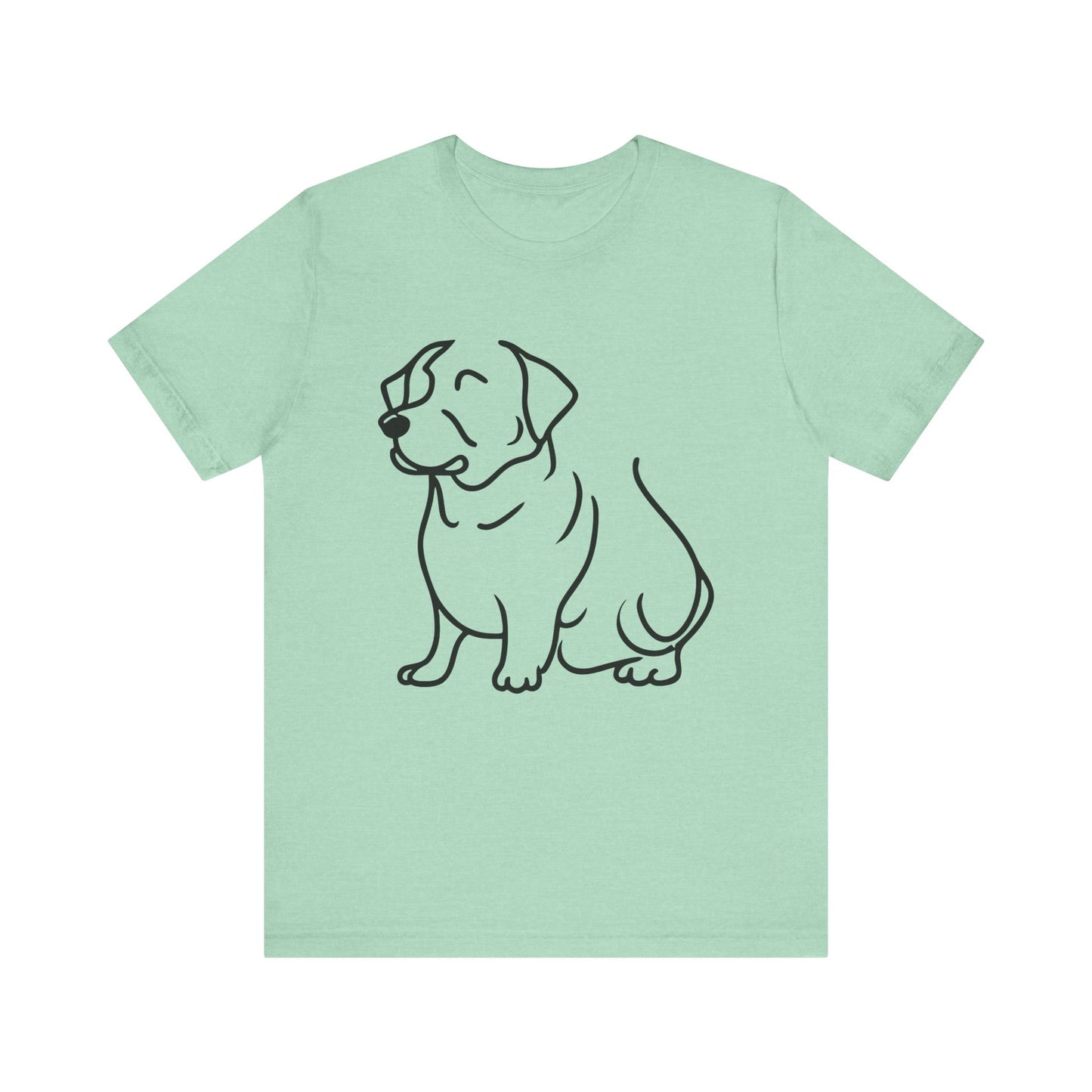 Puppy Line Drawing Tee, Dog Lover Graphic Shirt, Animal Sketch Illustration Top, Cute Pooch Outline Tshirt, Pet Owner Gift, Canine