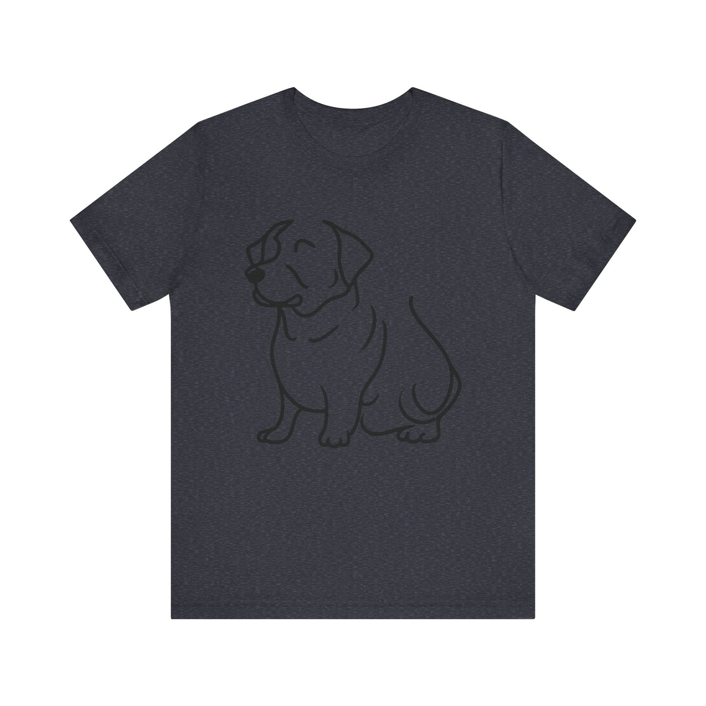 Puppy Line Drawing Tee, Dog Lover Graphic Shirt, Animal Sketch Illustration Top, Cute Pooch Outline Tshirt, Pet Owner Gift, Canine