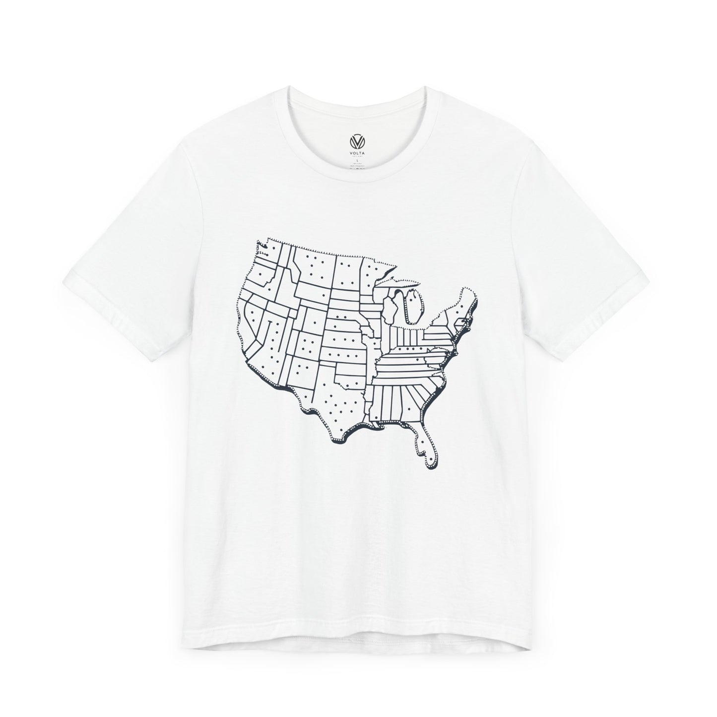 USA Map Tshirt, United States Tee, America Graphic Shirt, Patriotic Top, Fourth of July Gift