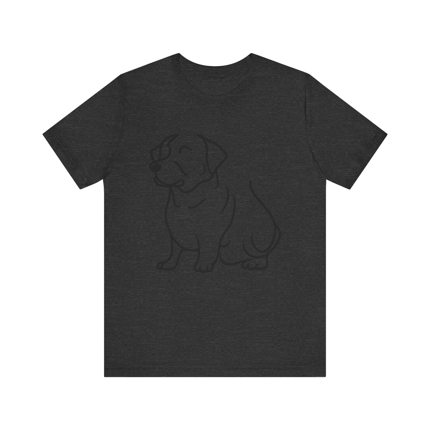 Puppy Line Drawing Tee, Dog Lover Graphic Shirt, Animal Sketch Illustration Top, Cute Pooch Outline Tshirt, Pet Owner Gift, Canine