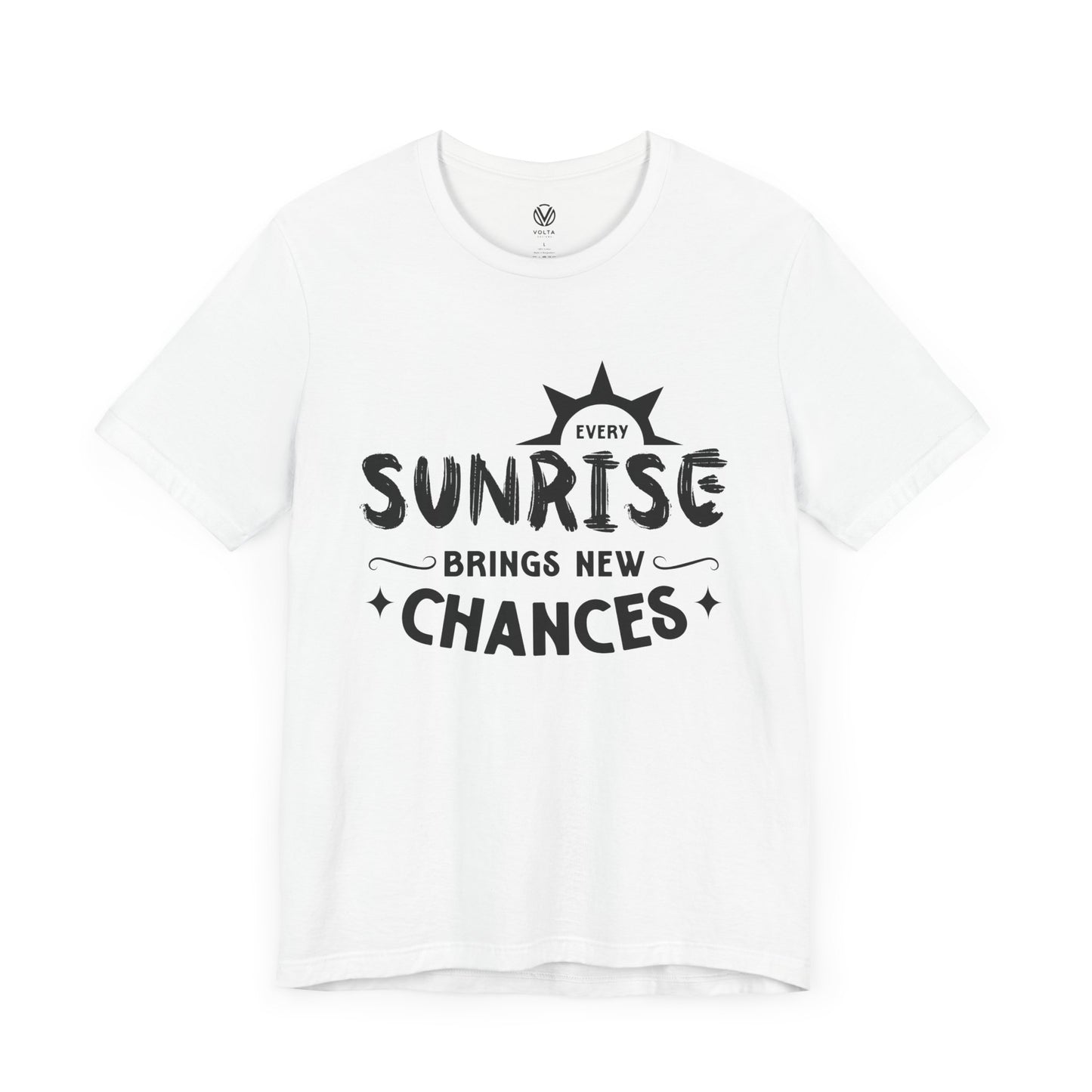 Sunrise Vibes Tee, Morning Chances T-Shirt, Positive Energy Shirt, Inspirational Graphic Top, Nature Lover Gift