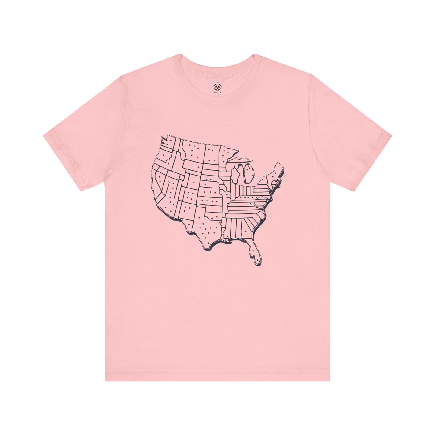 USA Map Tshirt, United States Tee, America Graphic Shirt, Patriotic Top, Fourth of July Gift