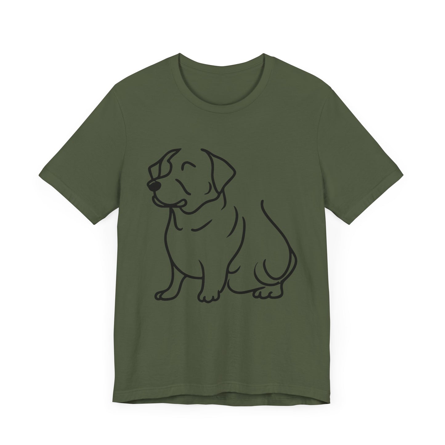 Puppy Line Drawing Tee, Dog Lover Graphic Shirt, Animal Sketch Illustration Top, Cute Pooch Outline Tshirt, Pet Owner Gift, Canine