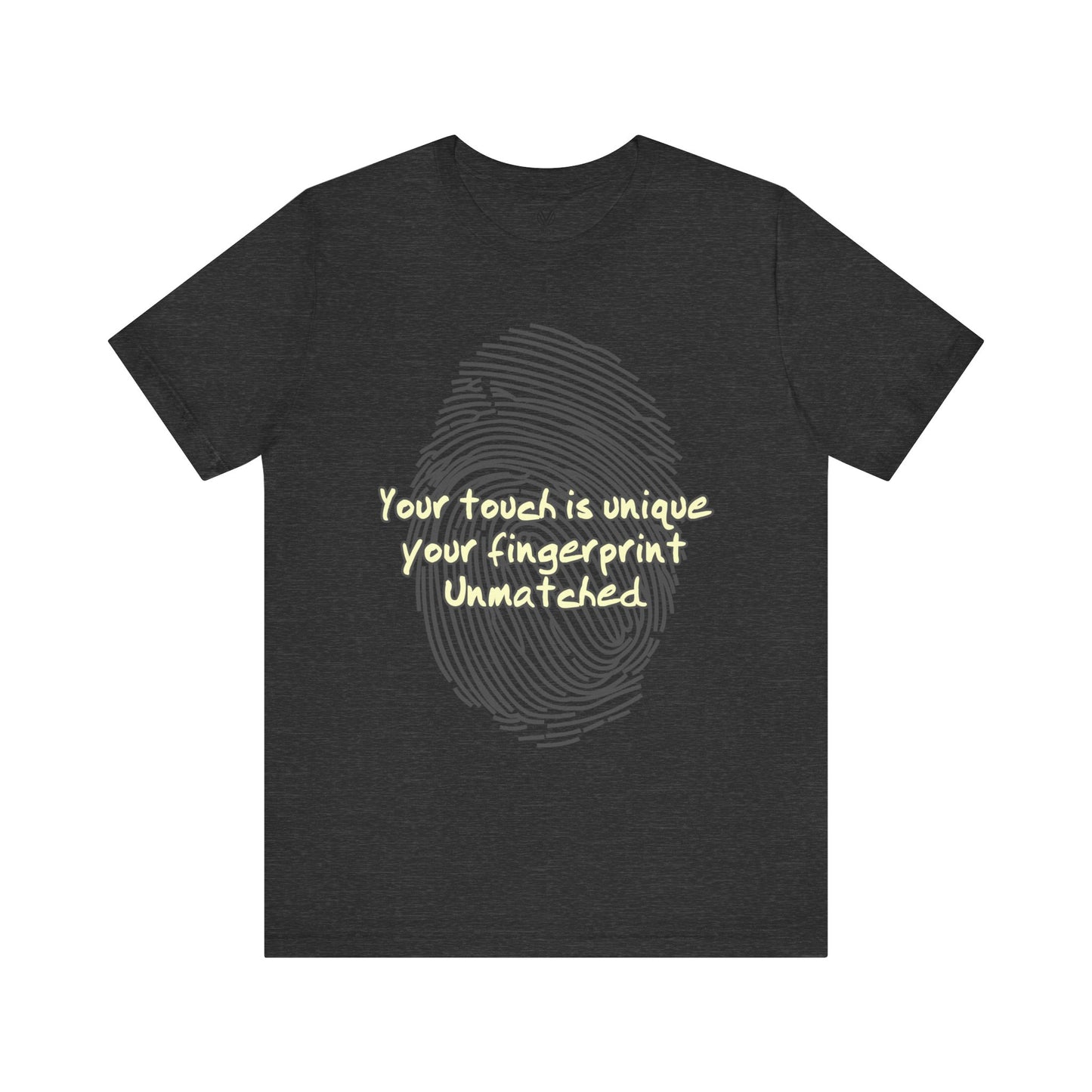 Fingerprint Unisex Tee, Identity Graphic Tshirt, Personalized Shirt, Breathable Cotton Top, Casual Tee Shirt