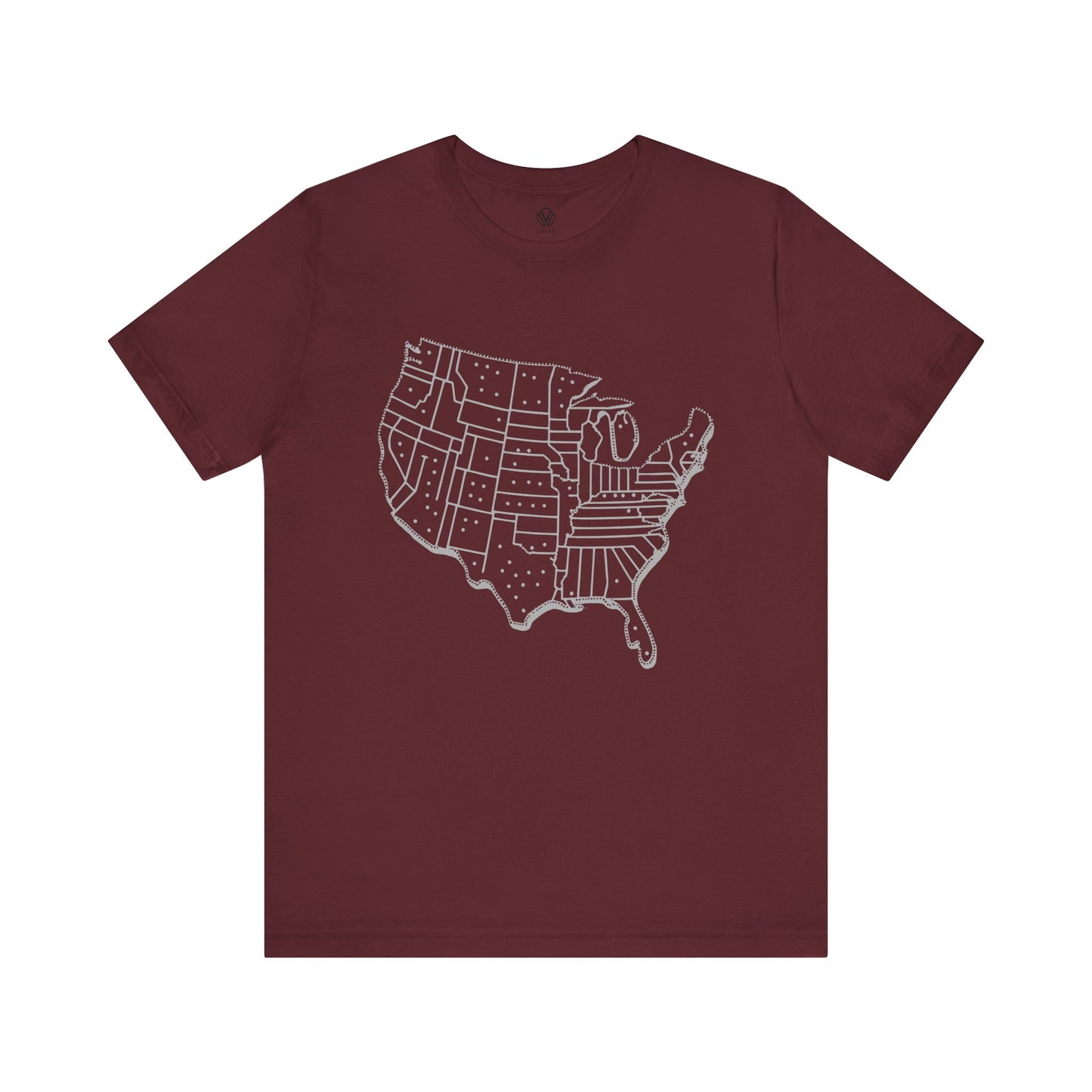 USA Map Tshirt, United States Tee, America Graphic Shirt, Patriotic Top, Fourth of July Gift