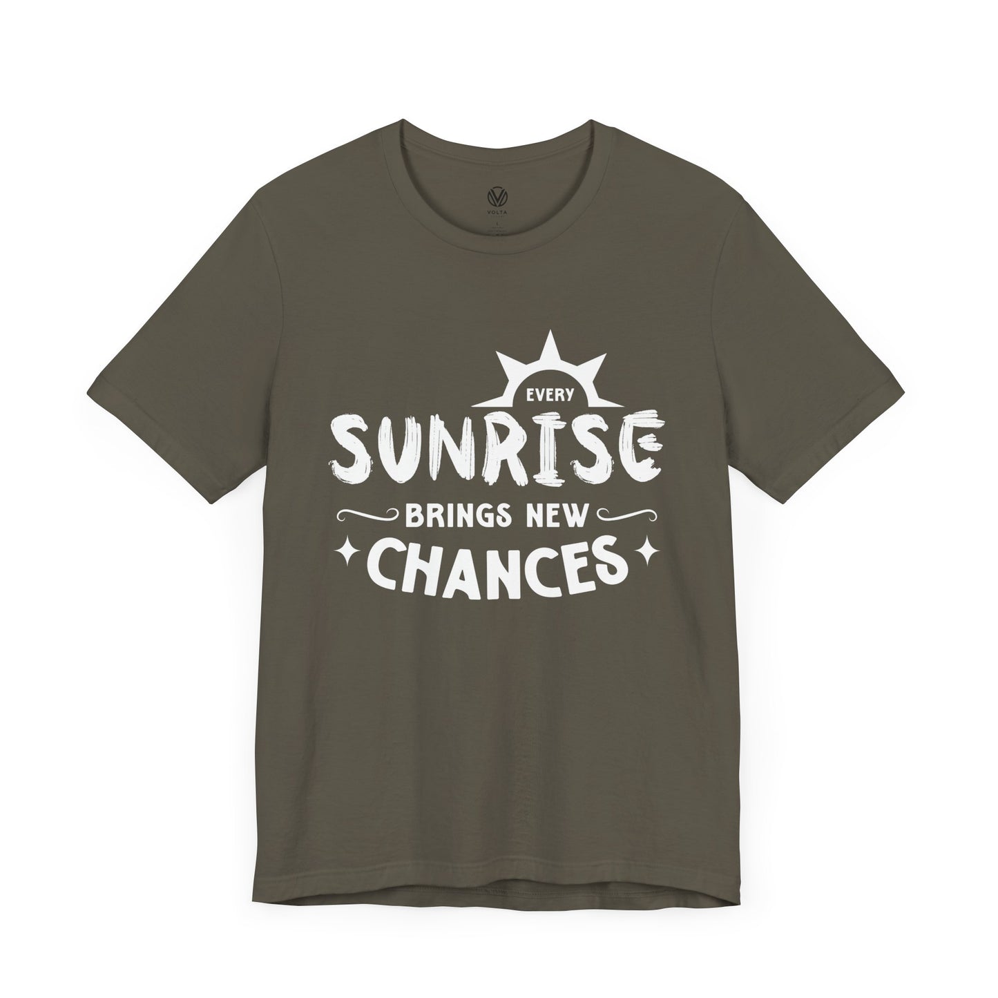 Sunrise Vibes Tee, Morning Chances T-Shirt, Positive Energy Shirt, Inspirational Graphic Top, Nature Lover Gift