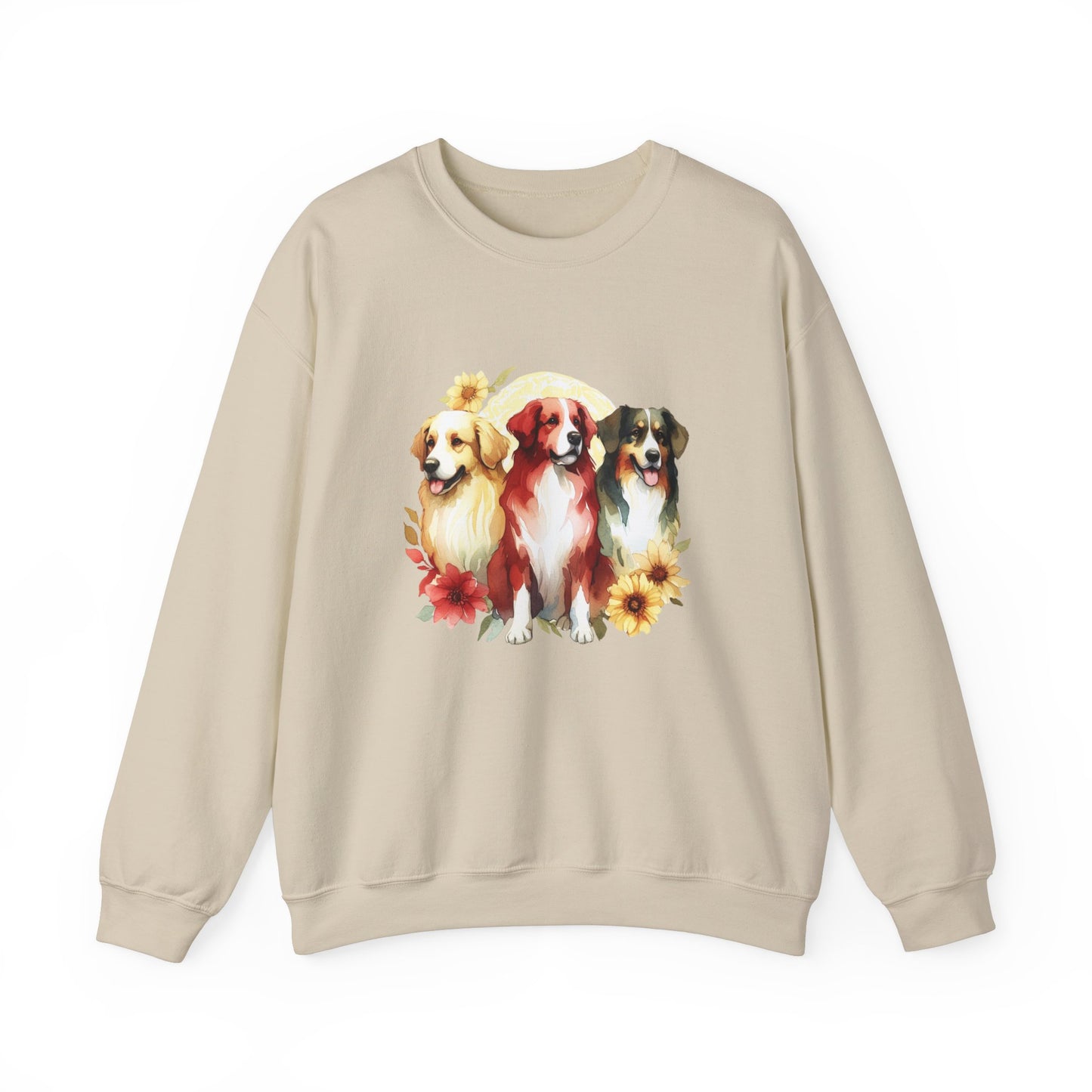 Custom Three Dogs Sweatshirt, Custom Pet Sweatshirt, Custom Dog Shirt, Dog Remembrance Gift, Dog Lover Animal Sweatshirt