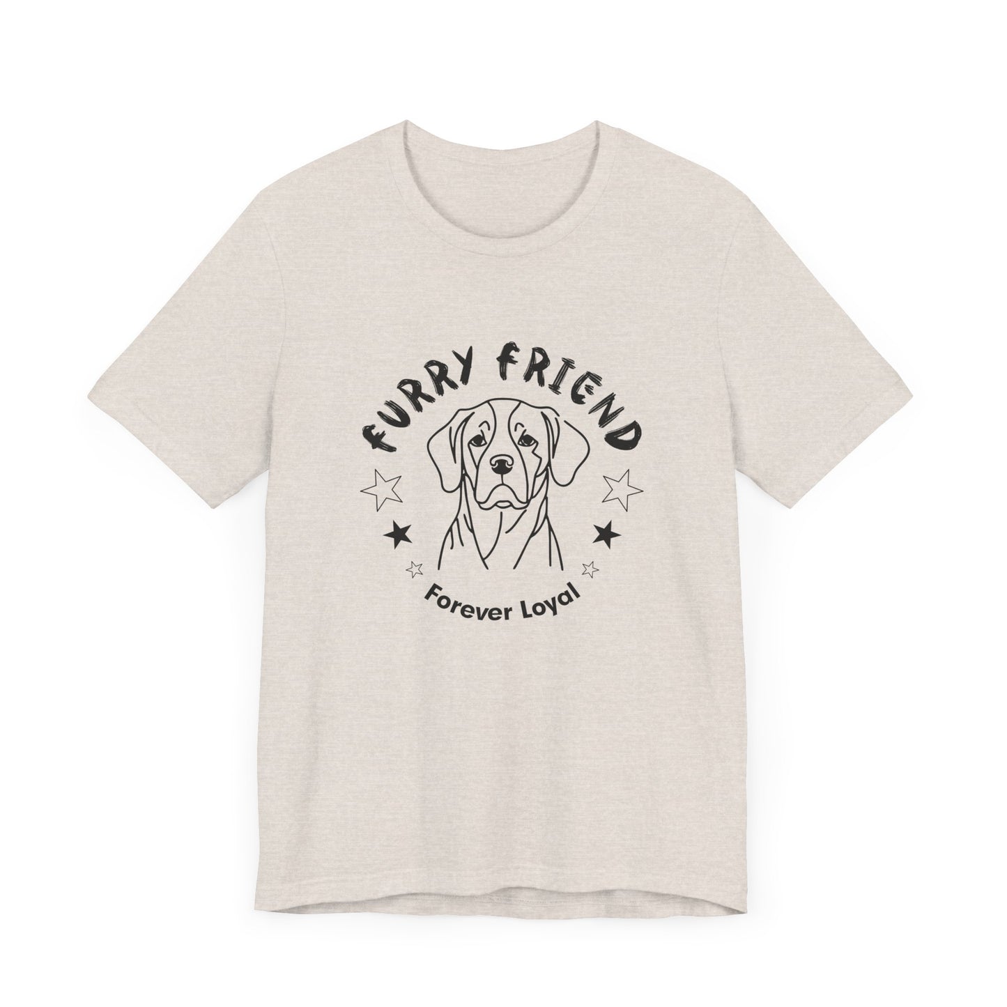 Furry Friend Dog Tee, Dog Lover Graphic Shirt, Animal Sketch Illustration Top, Cute Pooch Outline Tshirt, Pet Owner Gift, Canine