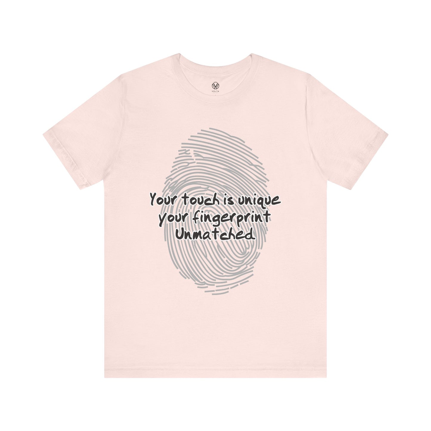 Fingerprint Unisex Tee, Identity Graphic Tshirt, Personalized Shirt, Breathable Cotton Top, Casual Tee Shirt