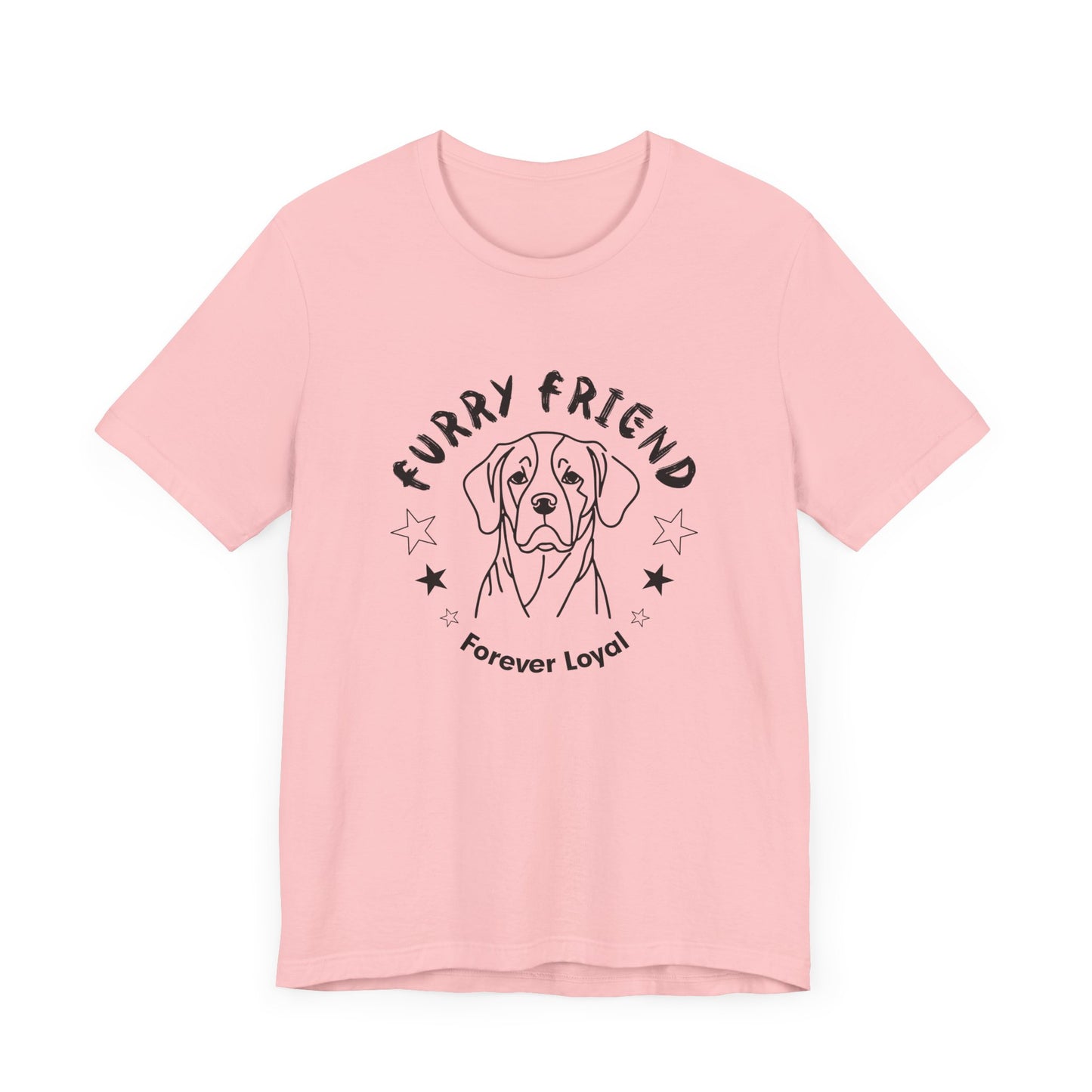 Furry Friend Dog Tee, Dog Lover Graphic Shirt, Animal Sketch Illustration Top, Cute Pooch Outline Tshirt, Pet Owner Gift, Canine