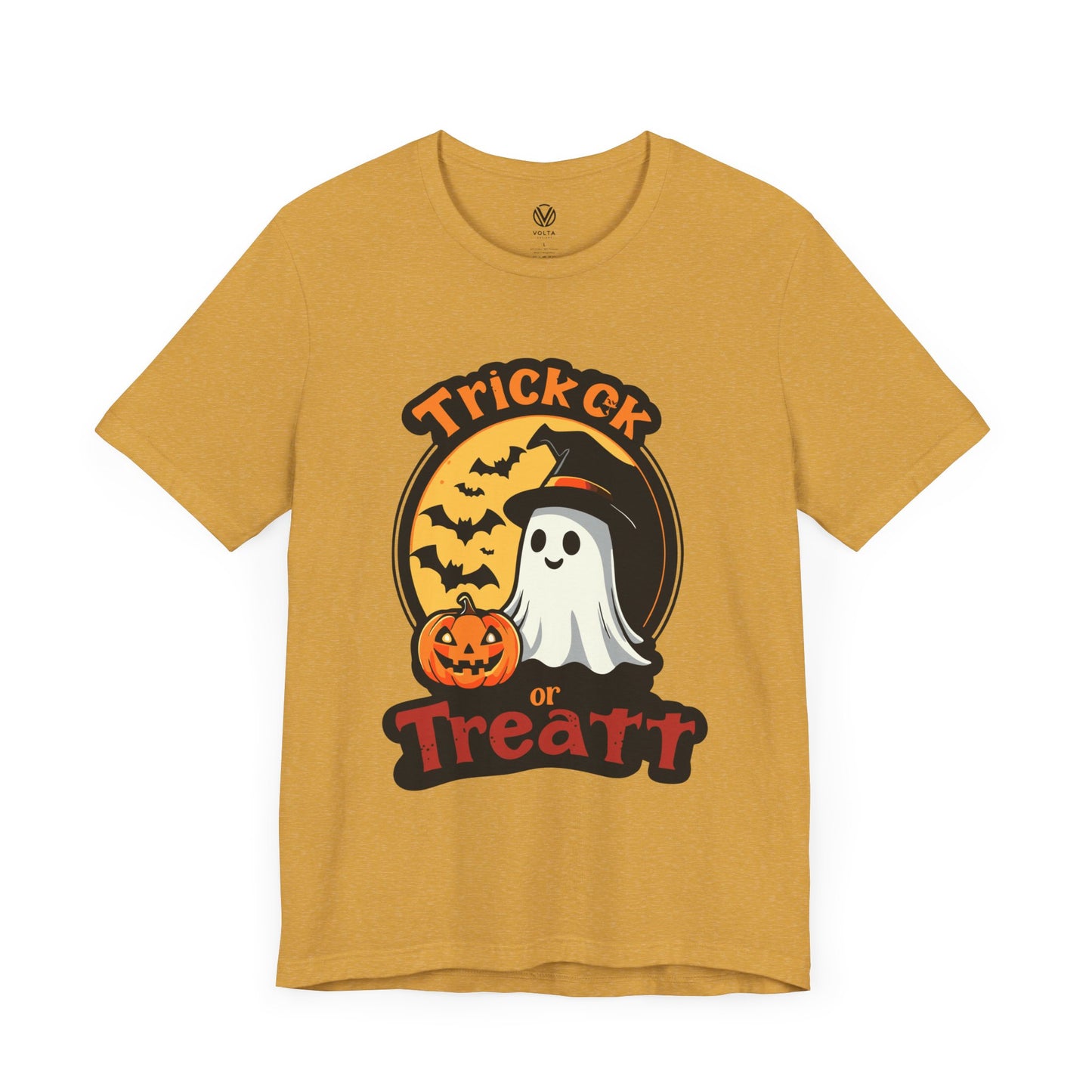 Trick Treat Halloween Unisex Tee, Scary Ghost Shirt, Spooky Costume Top, Trick or Treat T-Shirt, October Holiday Outfit