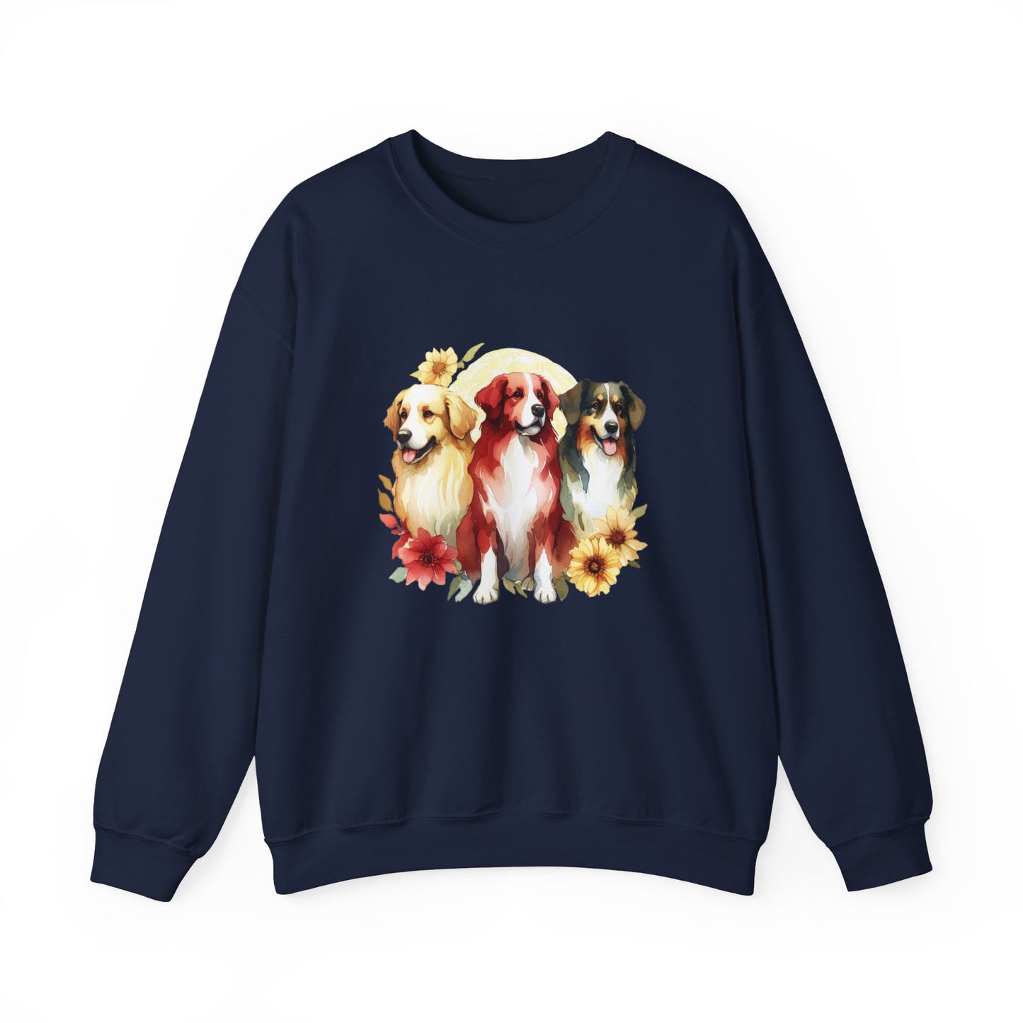 Custom Three Dogs Sweatshirt, Custom Pet Sweatshirt, Custom Dog Shirt, Dog Remembrance Gift, Dog Lover Animal Sweatshirt