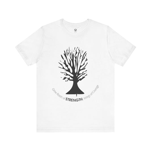 Inspirational Tee, Strength and Courage Shirt, Rooted and Free T-Shirt, Empowering Unisex Top, Motivational Graphic Tee