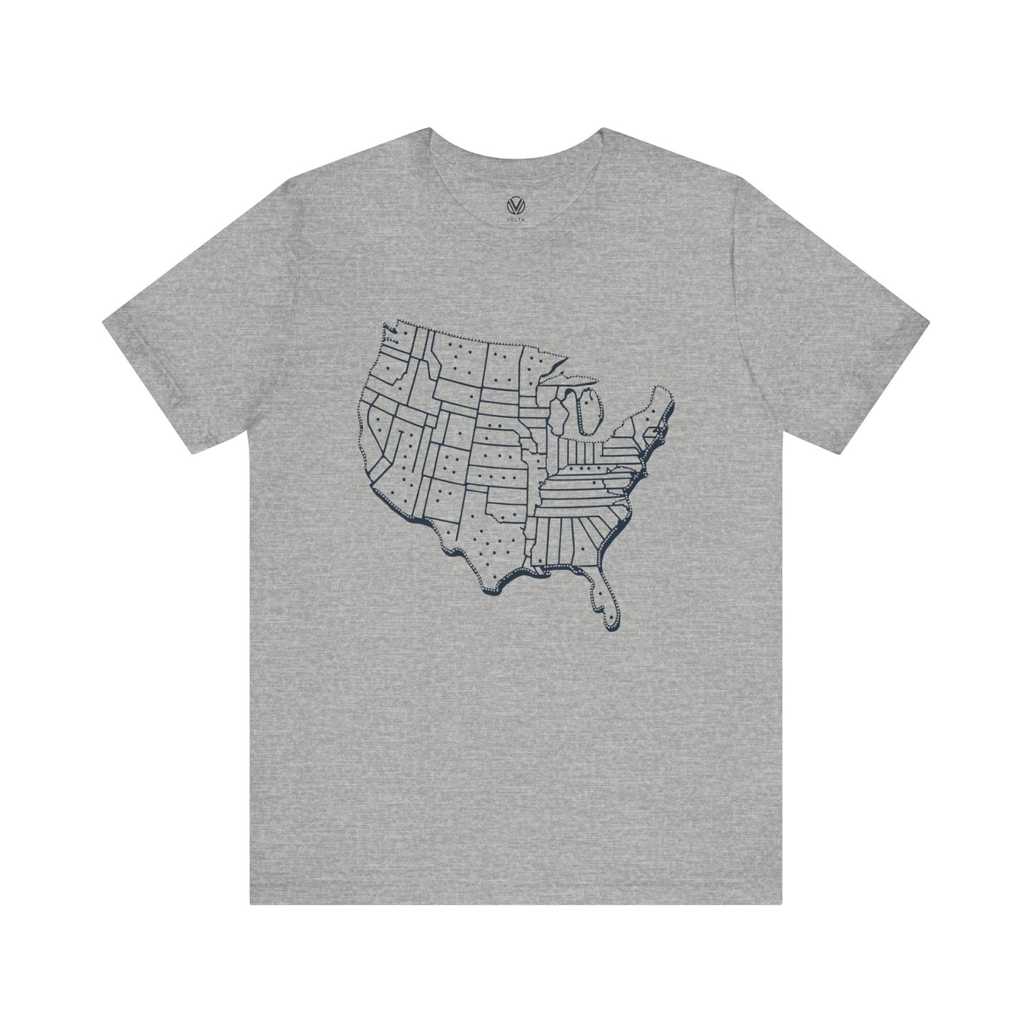 USA Map Tshirt, United States Tee, America Graphic Shirt, Patriotic Top, Fourth of July Gift