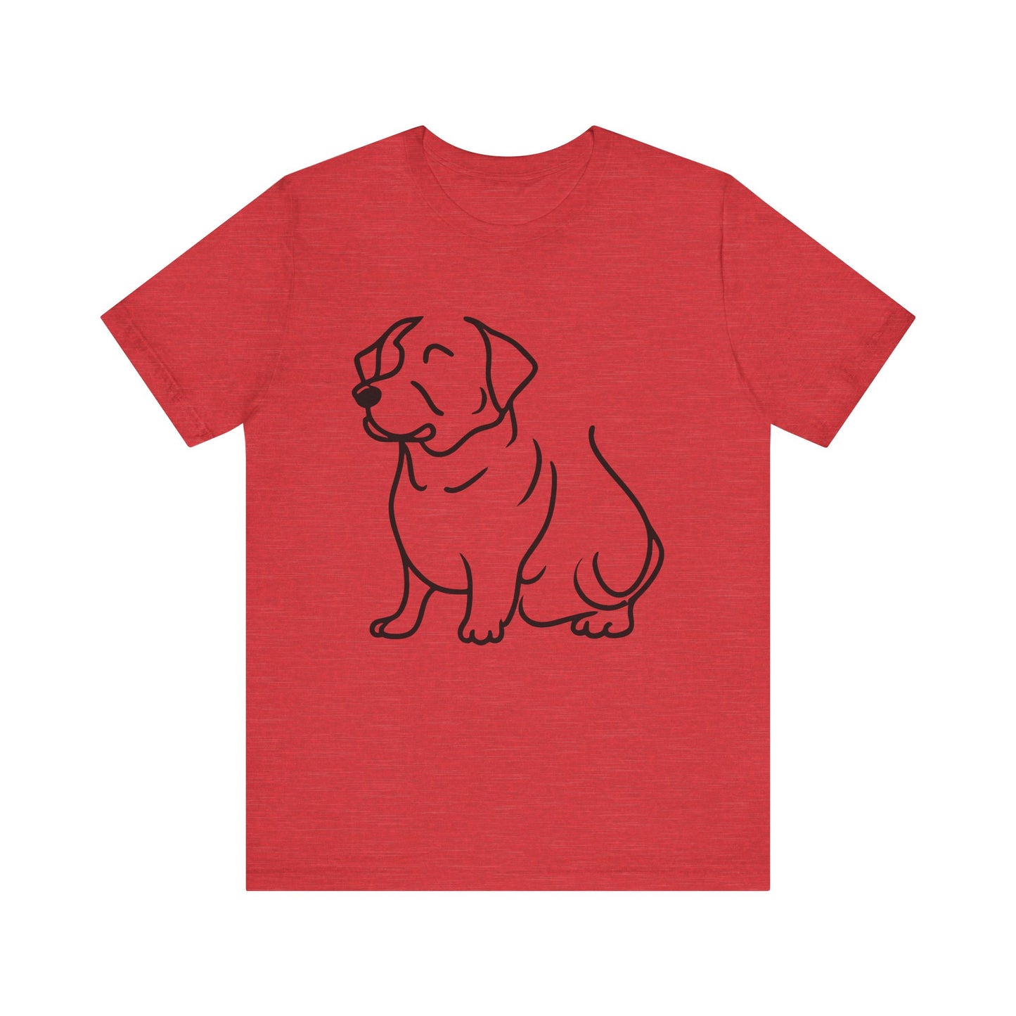 Puppy Line Drawing Tee, Dog Lover Graphic Shirt, Animal Sketch Illustration Top, Cute Pooch Outline Tshirt, Pet Owner Gift, Canine