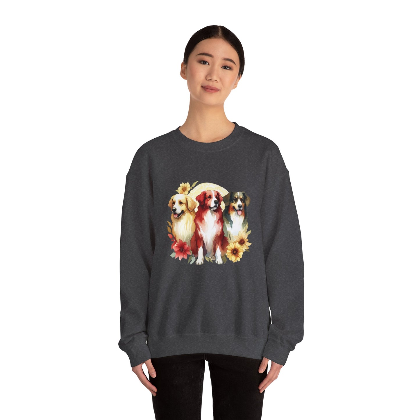 Custom Three Dogs Sweatshirt, Custom Pet Sweatshirt, Custom Dog Shirt, Dog Remembrance Gift, Dog Lover Animal Sweatshirt