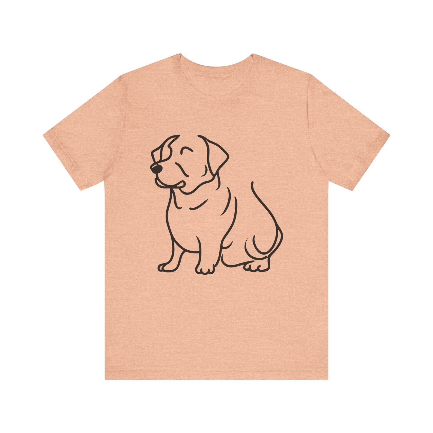 Puppy Line Drawing Tee, Dog Lover Graphic Shirt, Animal Sketch Illustration Top, Cute Pooch Outline Tshirt, Pet Owner Gift, Canine