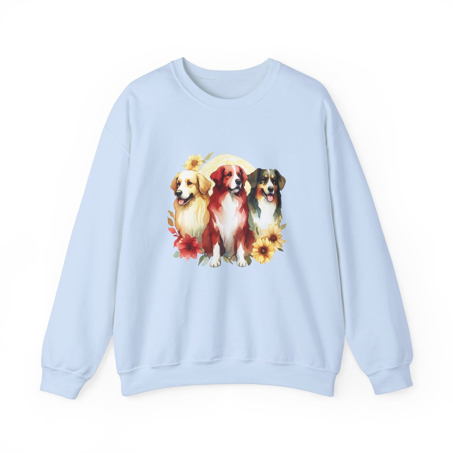 Custom Three Dogs Sweatshirt, Custom Pet Sweatshirt, Custom Dog Shirt, Dog Remembrance Gift, Dog Lover Animal Sweatshirt