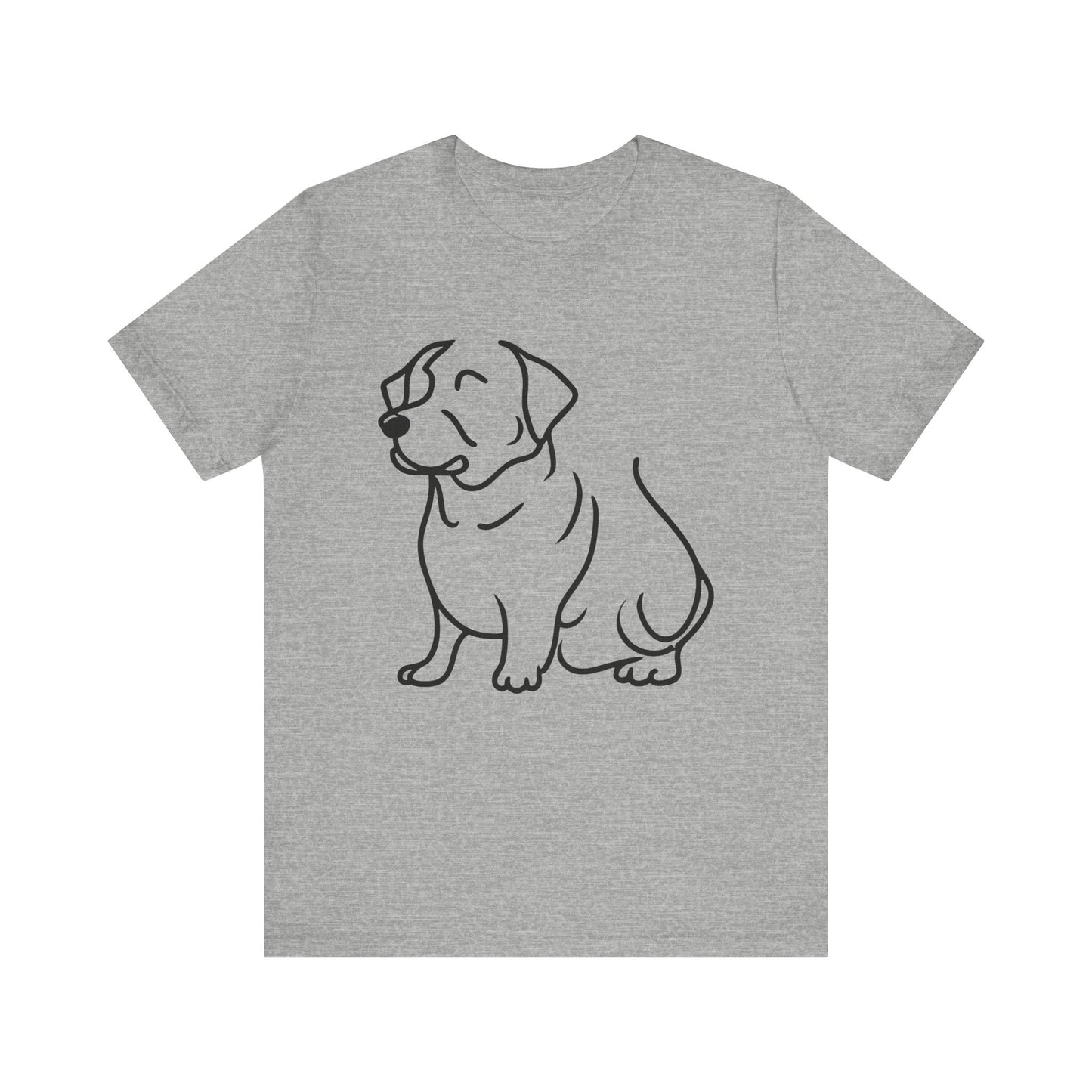 Puppy Line Drawing Tee, Dog Lover Graphic Shirt, Animal Sketch Illustration Top, Cute Pooch Outline Tshirt, Pet Owner Gift, Canine