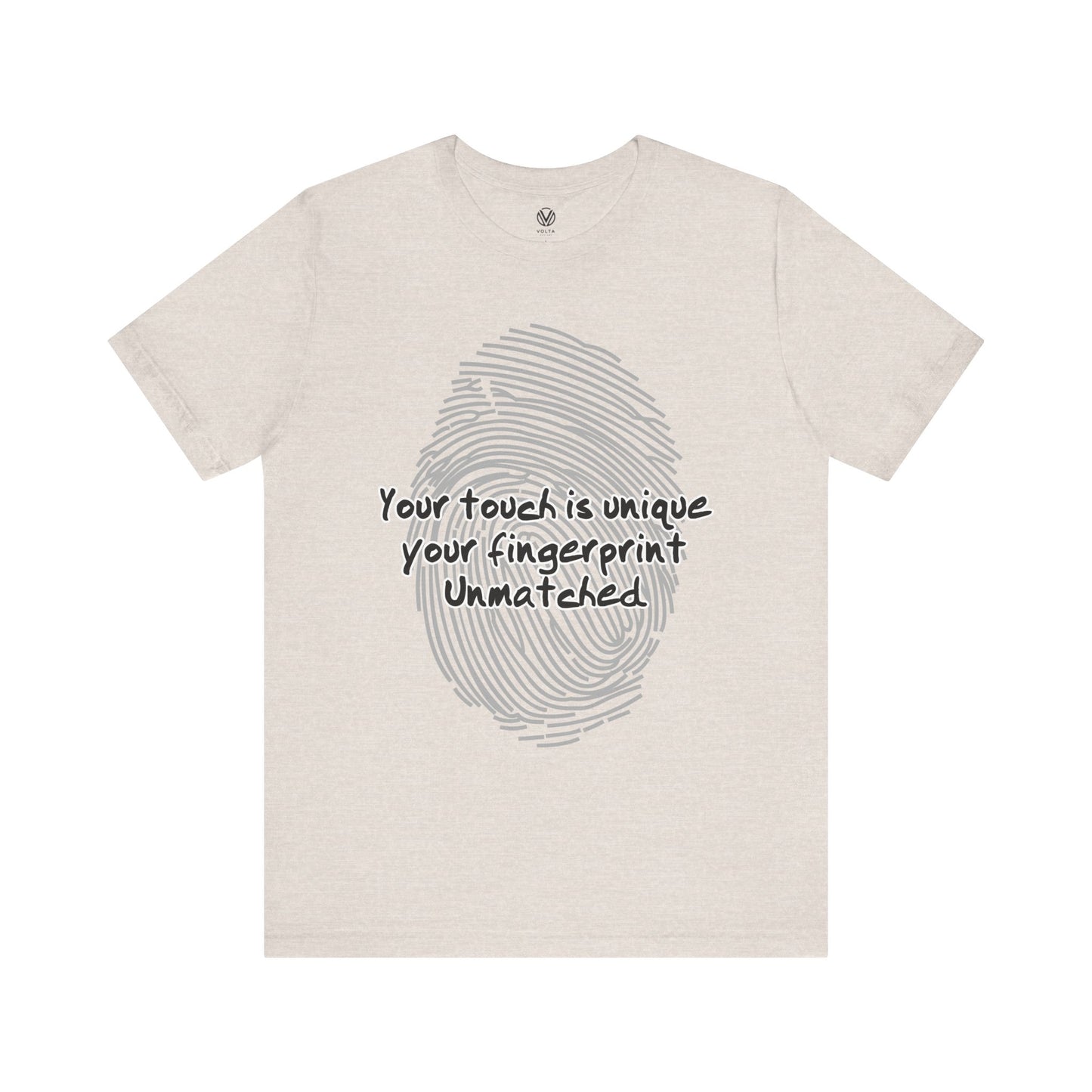 Fingerprint Unisex Tee, Identity Graphic Tshirt, Personalized Shirt, Breathable Cotton Top, Casual Tee Shirt