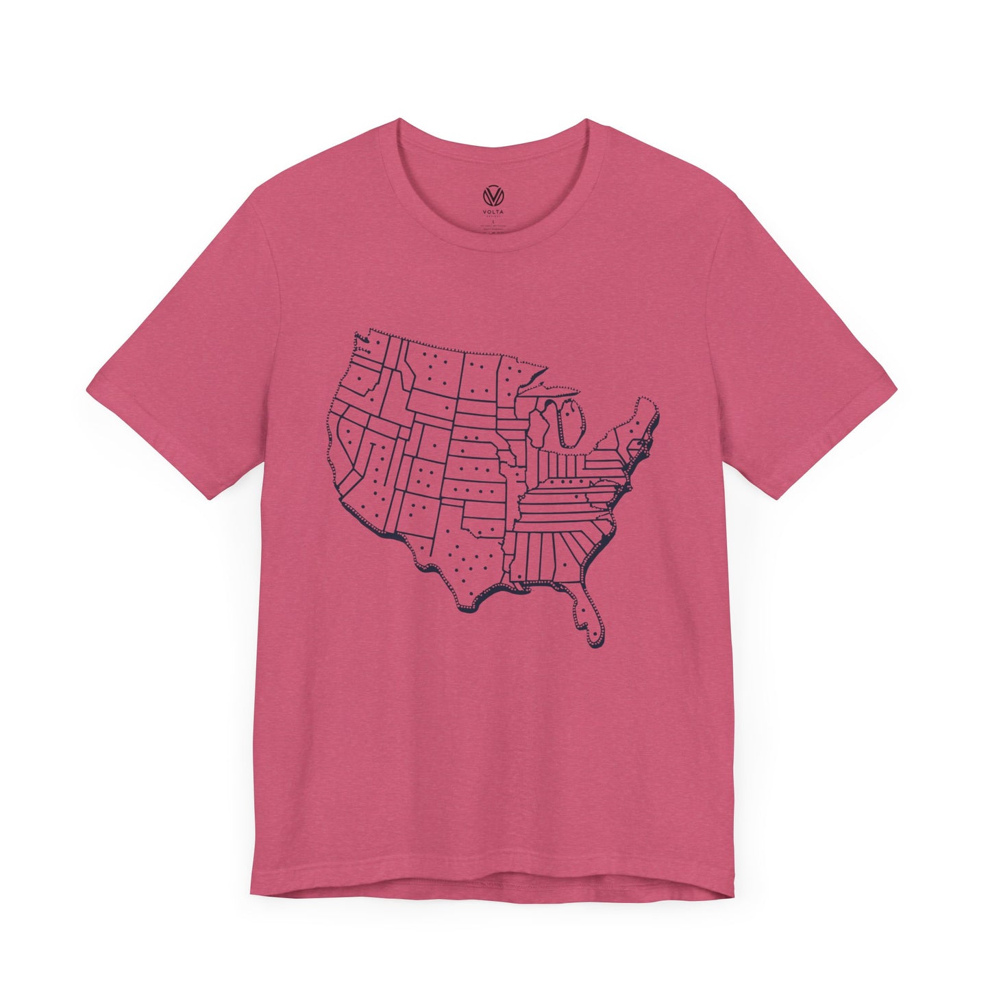 USA Map Tshirt, United States Tee, America Graphic Shirt, Patriotic Top, Fourth of July Gift