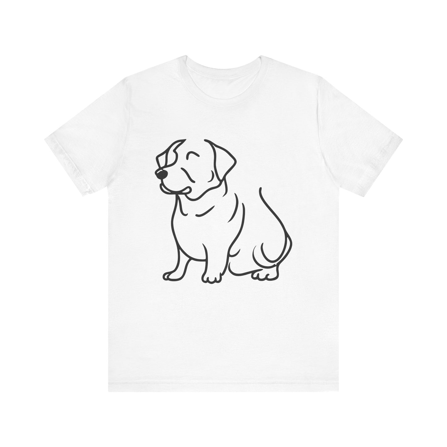 Puppy Line Drawing Tee, Dog Lover Graphic Shirt, Animal Sketch Illustration Top, Cute Pooch Outline Tshirt, Pet Owner Gift, Canine