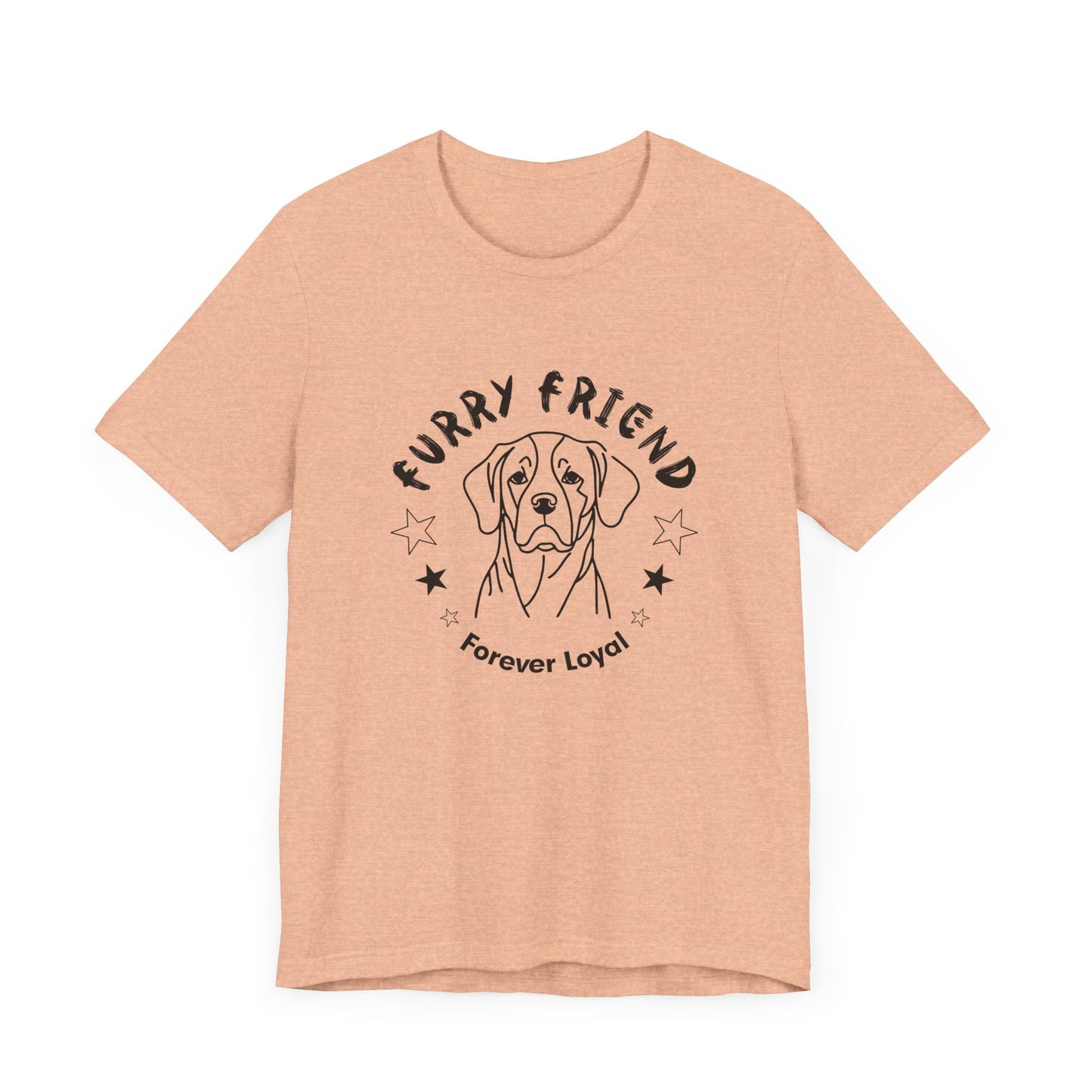 Furry Friend Dog Tee, Dog Lover Graphic Shirt, Animal Sketch Illustration Top, Cute Pooch Outline Tshirt, Pet Owner Gift, Canine