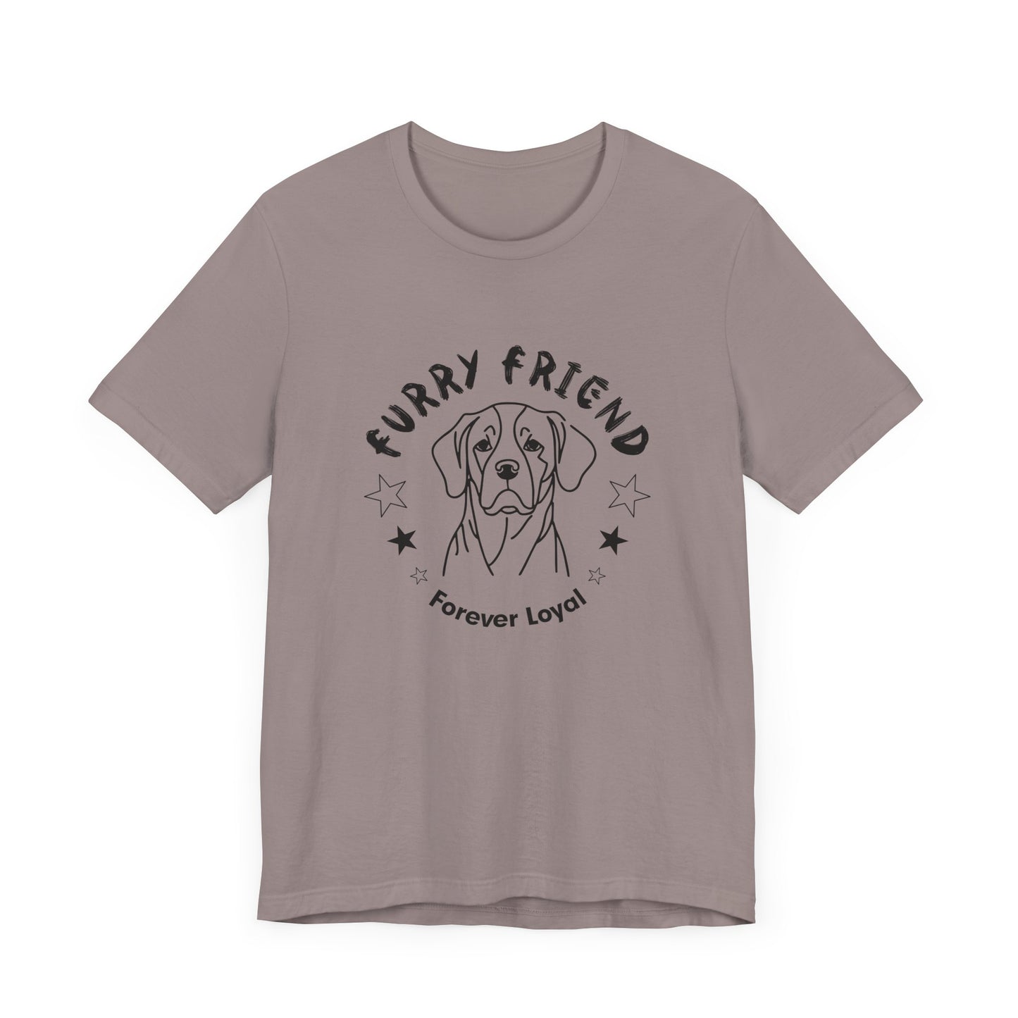 Furry Friend Dog Tee, Dog Lover Graphic Shirt, Animal Sketch Illustration Top, Cute Pooch Outline Tshirt, Pet Owner Gift, Canine