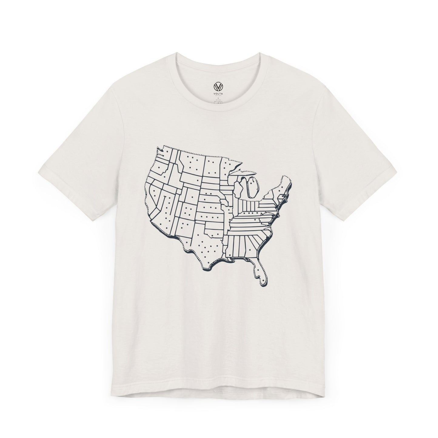 USA Map Tshirt, United States Tee, America Graphic Shirt, Patriotic Top, Fourth of July Gift