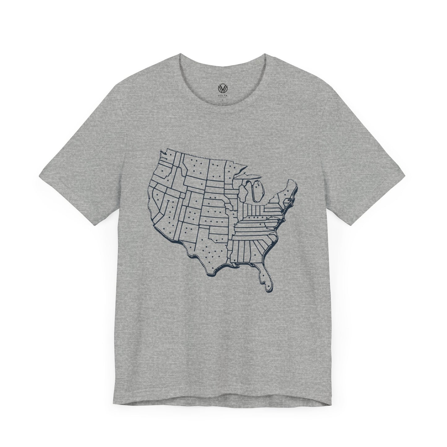 USA Map Tshirt, United States Tee, America Graphic Shirt, Patriotic Top, Fourth of July Gift