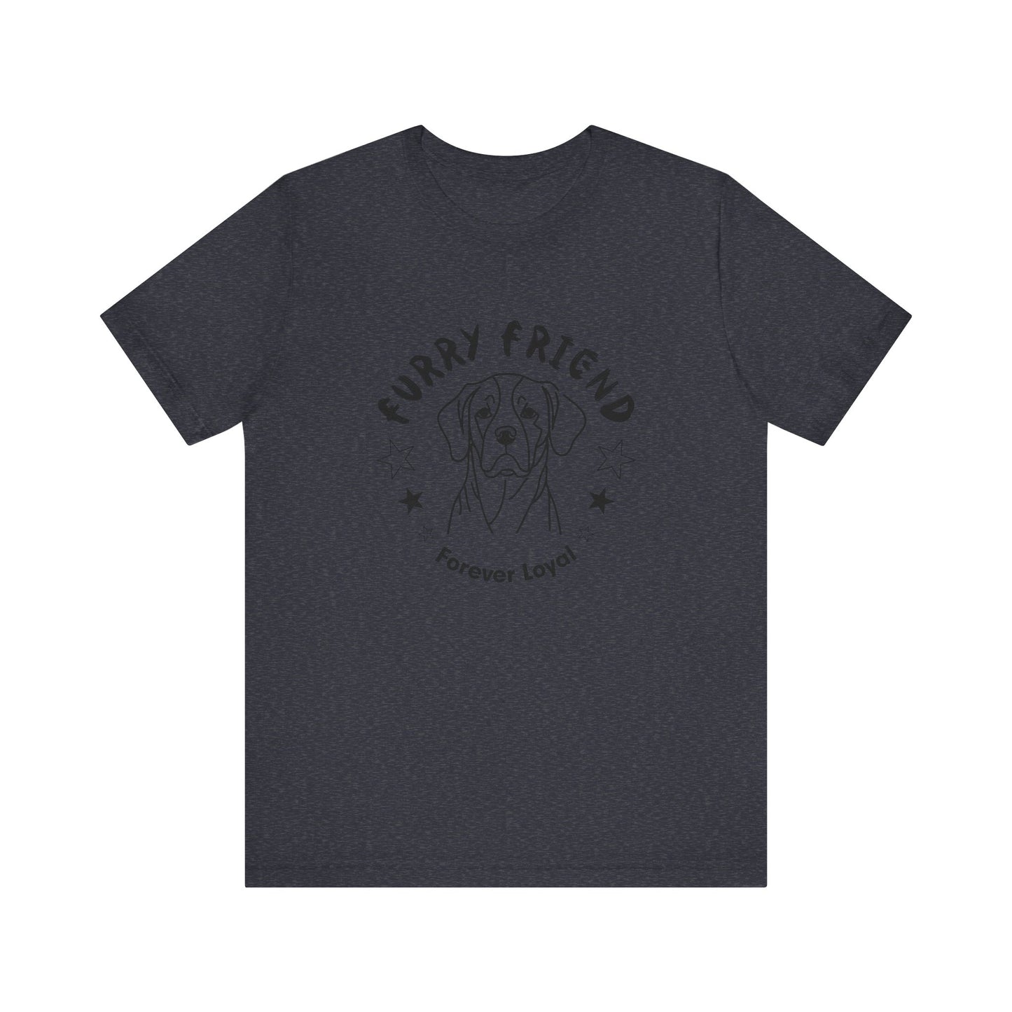 Furry Friend Dog Tee, Dog Lover Graphic Shirt, Animal Sketch Illustration Top, Cute Pooch Outline Tshirt, Pet Owner Gift, Canine