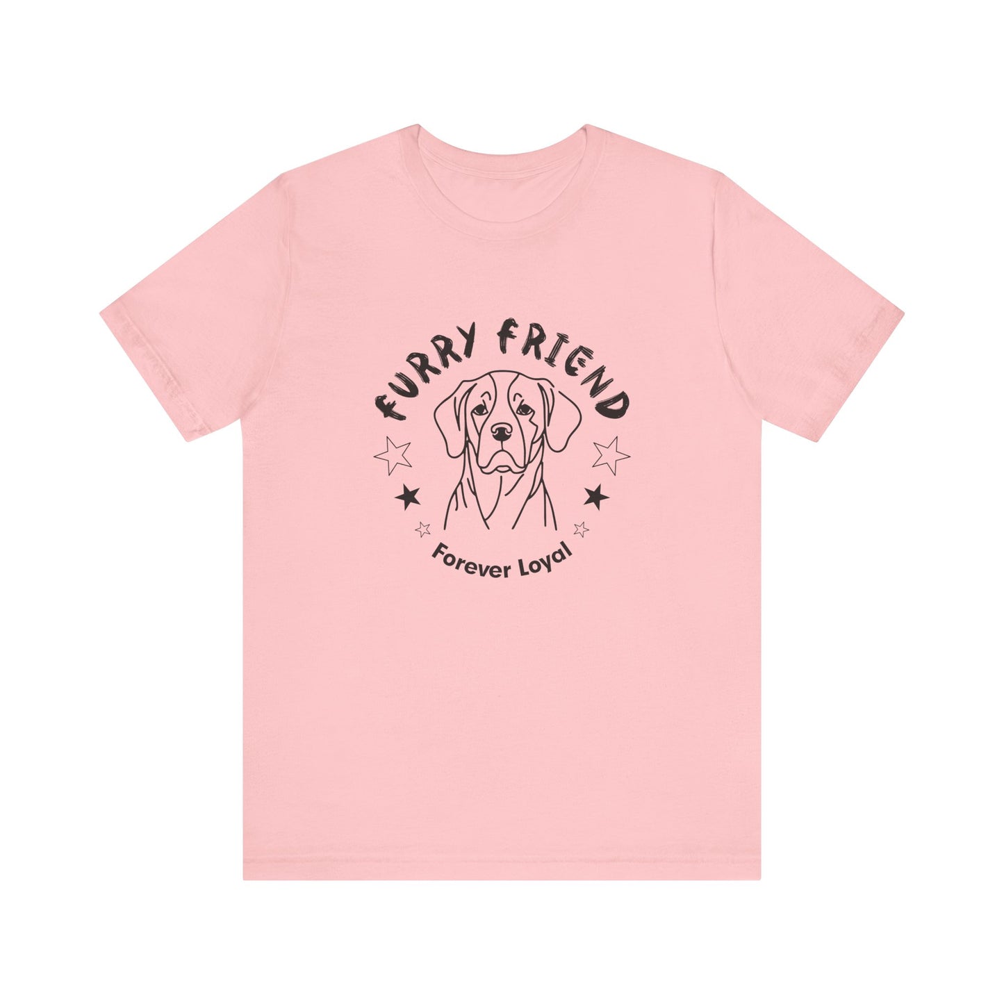 Furry Friend Dog Tee, Dog Lover Graphic Shirt, Animal Sketch Illustration Top, Cute Pooch Outline Tshirt, Pet Owner Gift, Canine