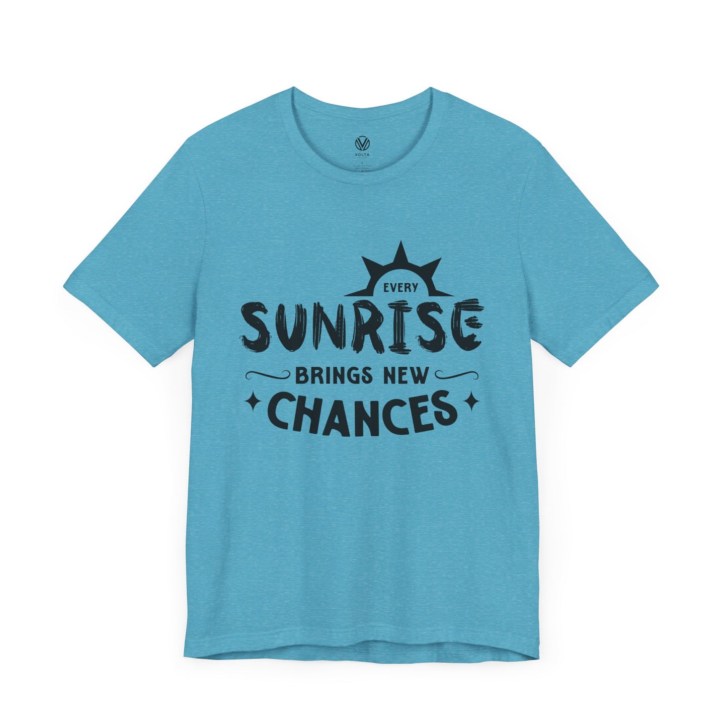 Sunrise Vibes Tee, Morning Chances T-Shirt, Positive Energy Shirt, Inspirational Graphic Top, Nature Lover Gift